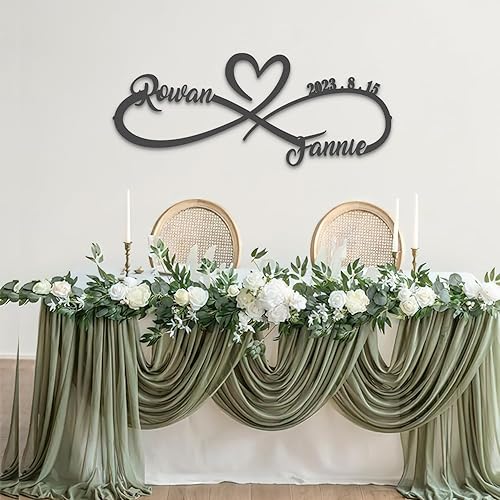 Miniatura 3 de Anniversary Gifts for Couple Parents Wedding Gifts Metal Wall Art Infinity Sign Bridal Shower Gift Personalized Married Couples Gift Ideas Metal