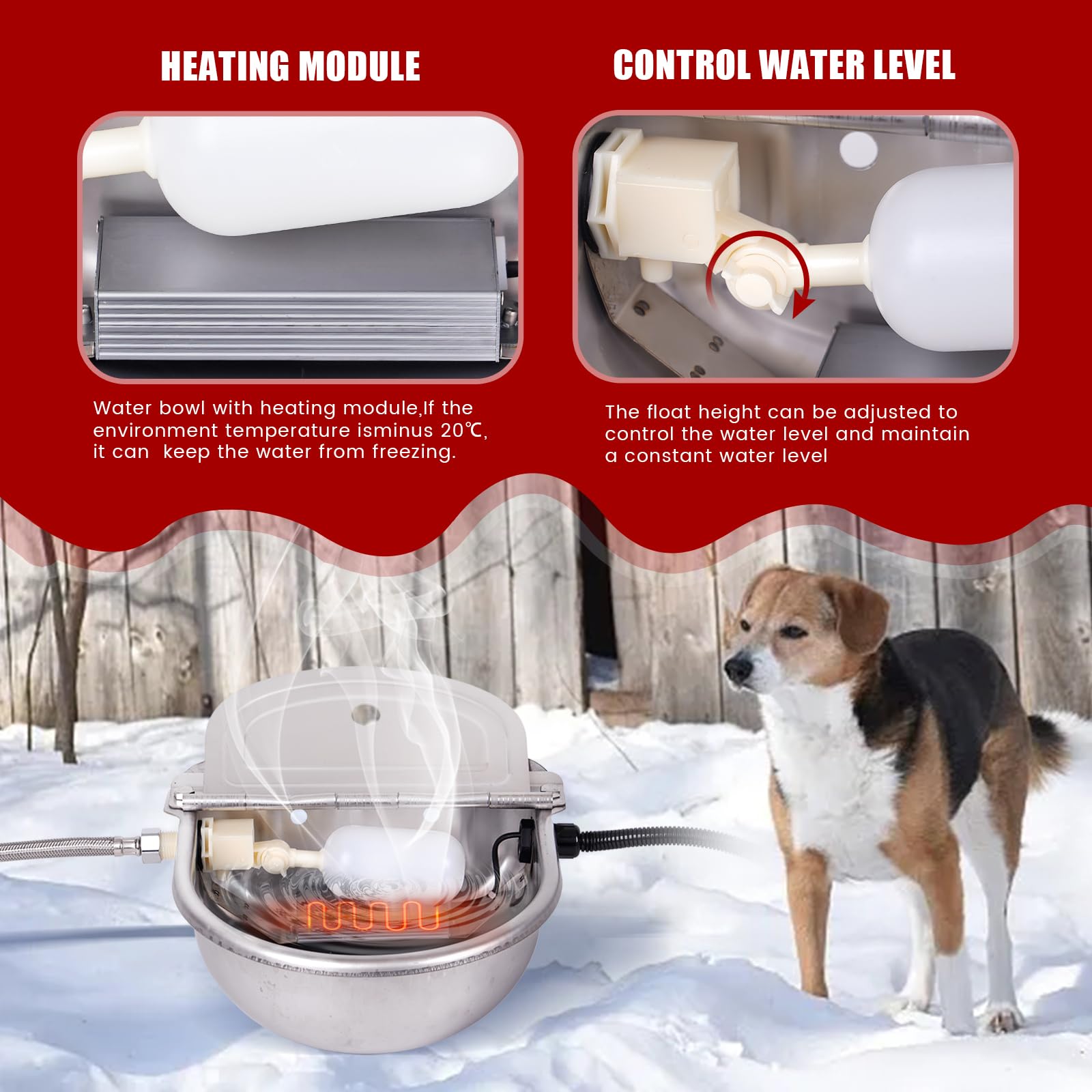 Automatic Dog Water Dispenser Pet Supplies : KHEARPSL Automatic Dog Water  Bowl Dispenser Large Breed Outdoor Stainless Steel Pet Waterer With Float  Valve Auto Fill Dog Waterer For Large Dogs Cats Chicken, image size:1600x1600