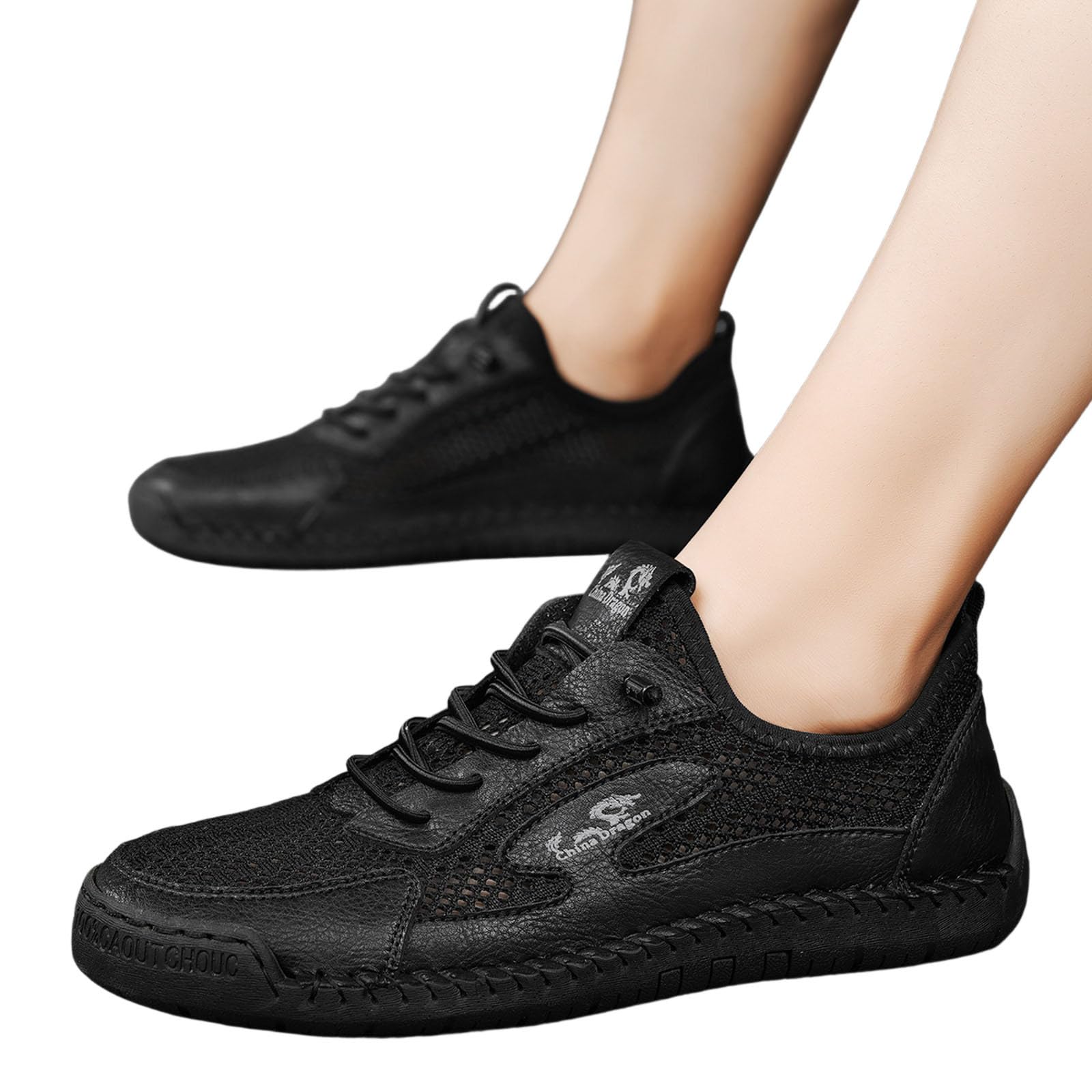 Sandalias Playa Hombre Suela de Goma Malla Transpirable con Bandas Ajustables Senderismo Casual Chanclas Piscina Zapas Calzado Sandalia Durable Flexible para Ciudad