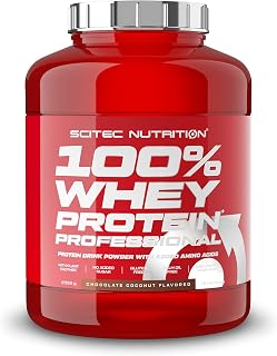 Scitec Nutrition 100% Whey Protein Professional with Extra Amino acids and Digestive enzymes, Gluten Free, 2.35 kg, Chocolate-Coconut