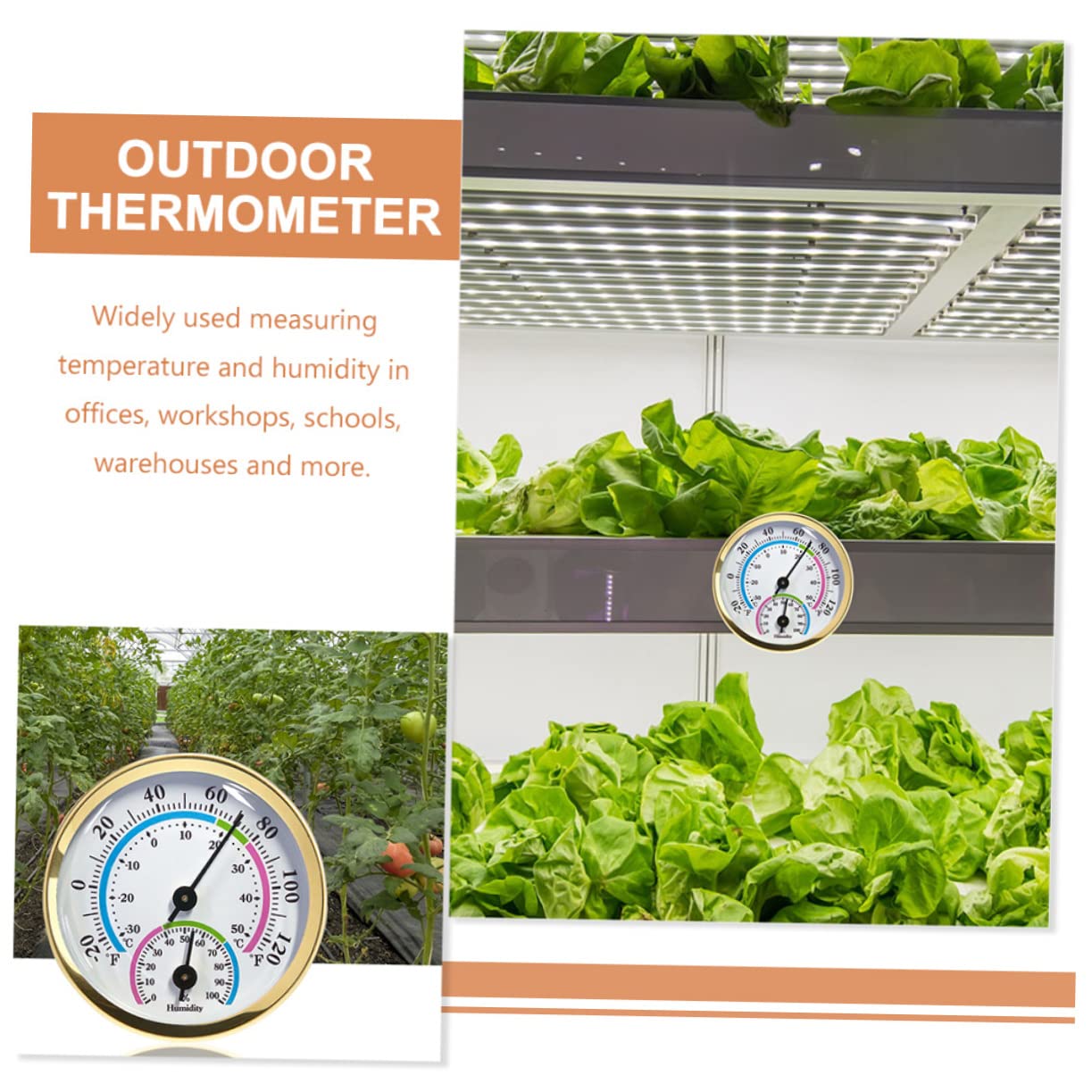 POPETPOP 5 Termometri Da Parete Per Interni Ed Esterni Senza Batteria Igrometro Per Sauna Patio Giardino