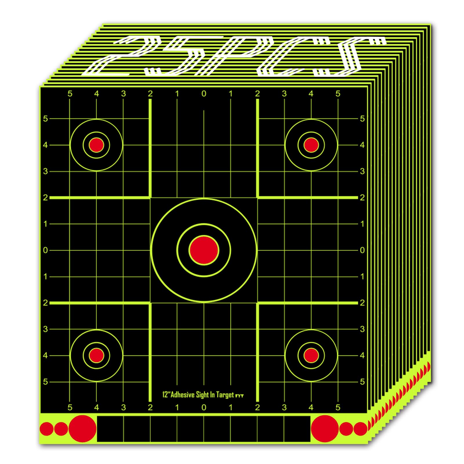 ATFLBOX 25Pack 12x12 inch Splatter Paper Targets and Adhesive Target Papers.Shooting Outdoor and Indoor. Rective Shooting Targets for Air Gun - Rifle - Pistol - Airsoft - Air Rifle