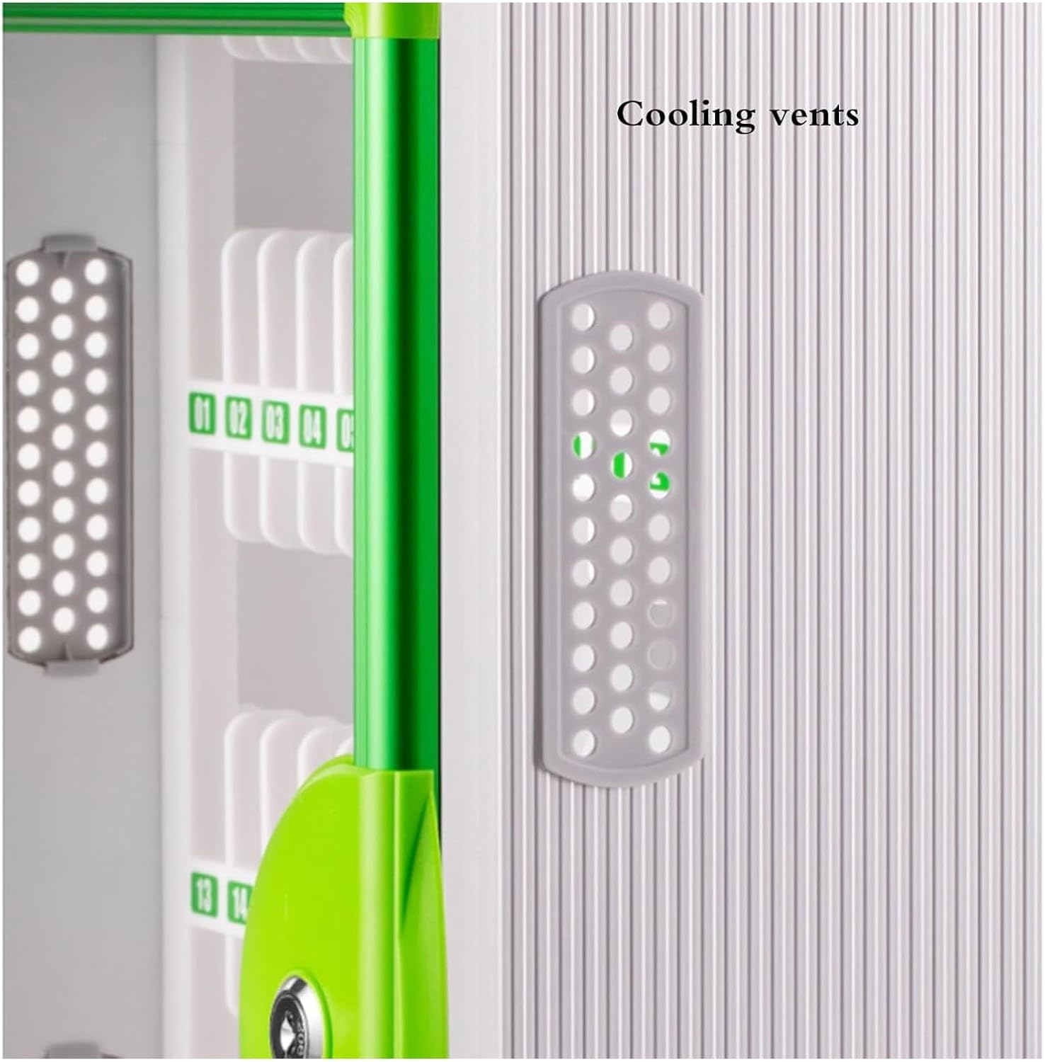 JKGHK Clear Mobile Slots Cell Phone Locker, Wall Mounted Phones Jail with Portable Handle, Phone Storage Locker with Security for Classroom, Workplaces(Green,24-bit)