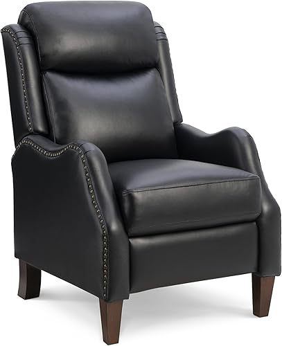 Sillón reclinable de cuero sintético con decoración de remaches, sofá individual para sala de estar y dormitorio