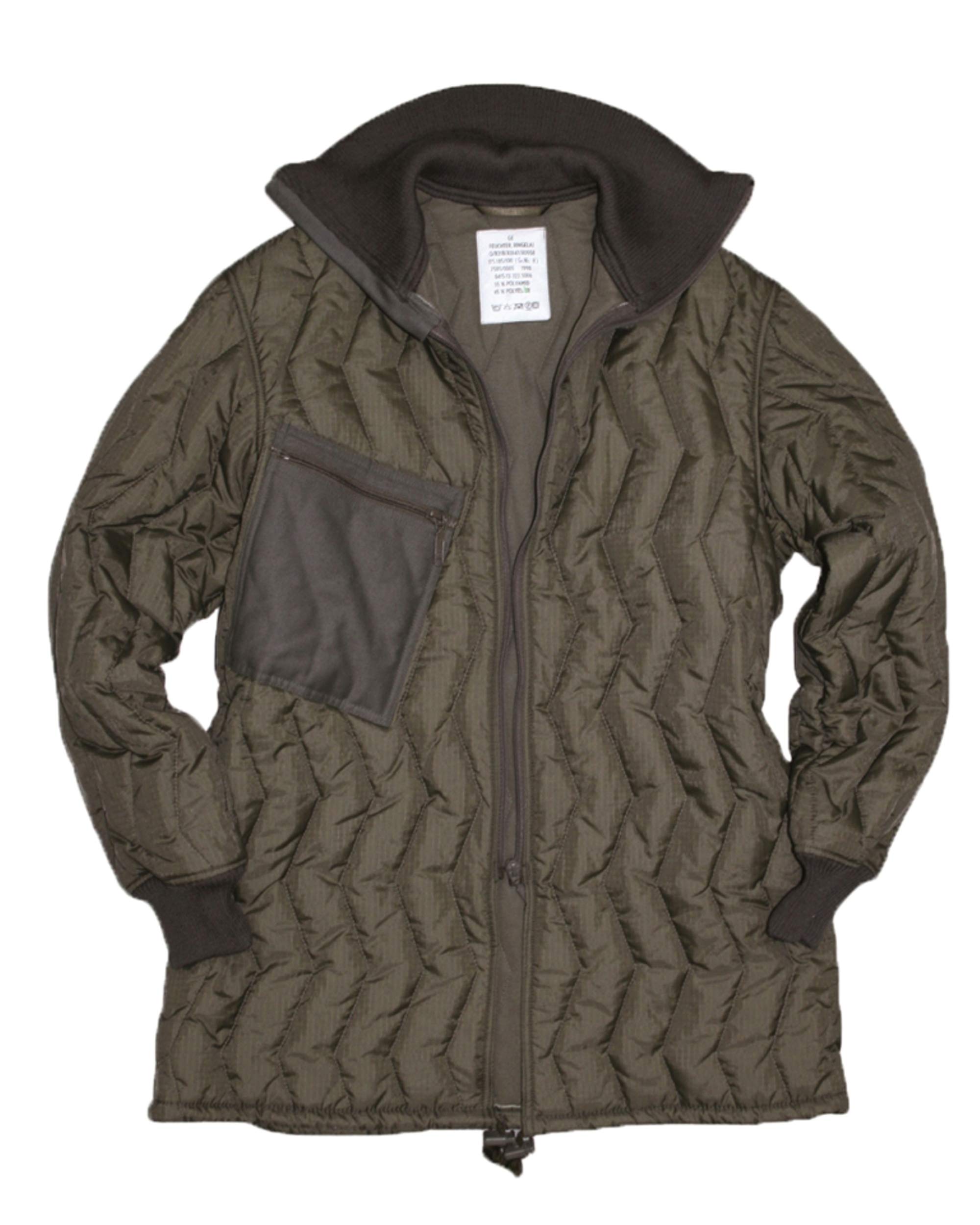 viz-uk wear Genuine German Army Issue Surplus Quilted Jacket Liner Olive Green