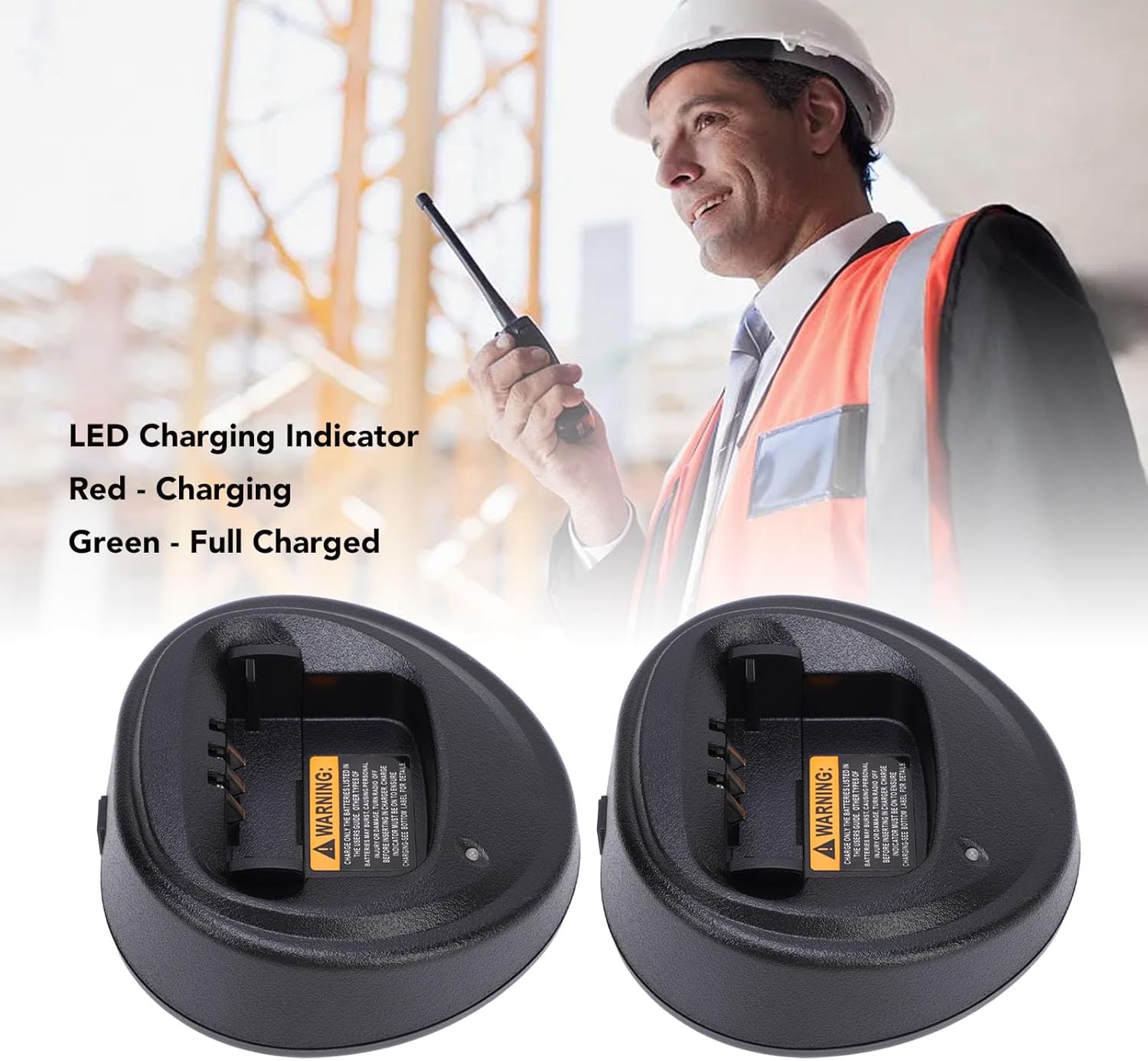 2 Way Radio Battery Charging Dock for Walkie Talkie Rapid Charger for CP200 CP340 CP360 CP380 CP040 CP140 PM400 PR400 NNTN4496 and More 2 Way Radio Charger (US Plug