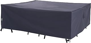 F&J Outdoors Gartenmöbel Abdeckung 320x210x80cm Robust Schutzhülle für Garten Möbelsets Schnittsofas Wasserdicht Schneeschutz UV Beständige Wind und Wetterfest Plane Gartentisch Abdeckung