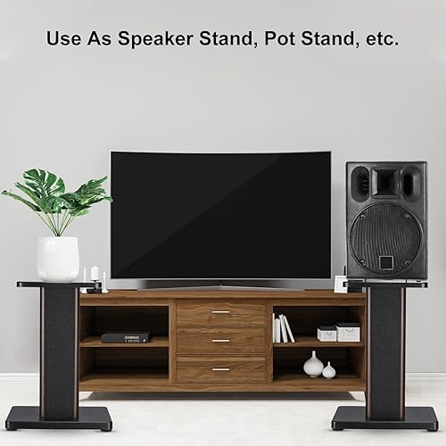 Miniatura 6 de MECCANIXITY Soportes de madera para altavoces, paquete de 2 soportes universales de 5.9 pulgadas (5.9 in) para altavoces ahuecados, audio, escucha