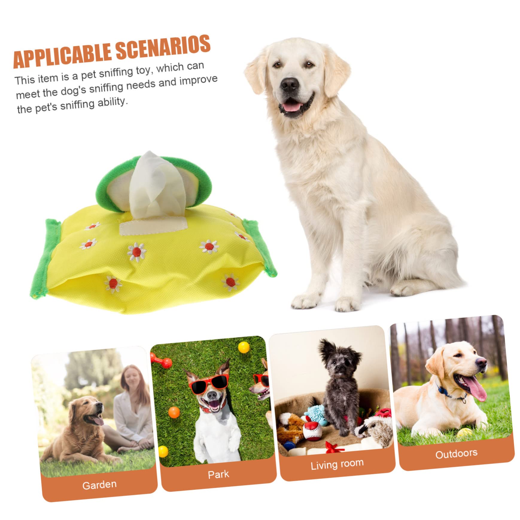 DONGKER Dog Tissue Box Toys, Plush Pet Paper Towel Chew Toys
