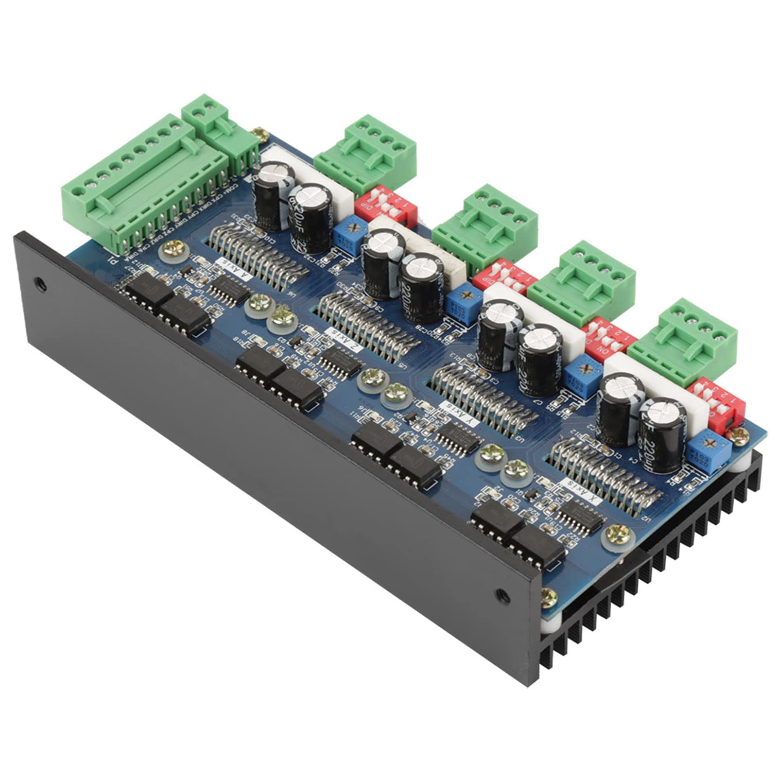 Placa controladora de motor paso a paso TB6600 Controlador CNC de alta potencia 4A con tecnología de picador de corriente constante doble polar para motores paso a paso de 4 ejes