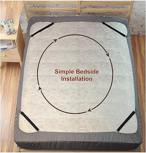 Miniatura 8 de RayTour - Correas para sábanas, soporte para esquinas, soportes de sábanas, pinzas para colgar y sujetar la sábana, pinzas para ligas y colchones