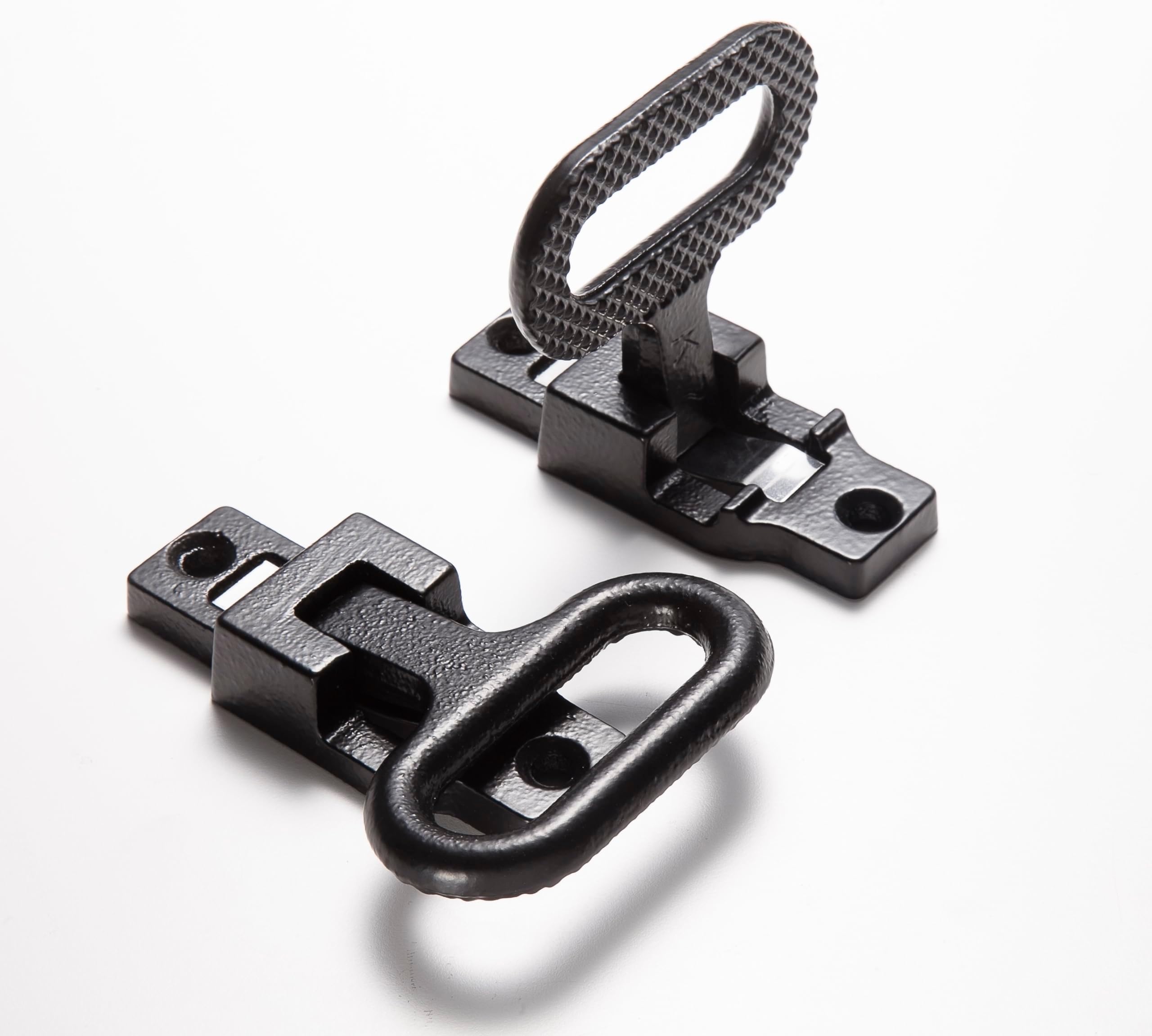 HighGround Product | 2X Black E-Coat Finish Heavy-Duty Folding Safety Step/Grab flip-up Handle Step for Truck, Boat, RV, Camper, and Other Vehicles (Black)