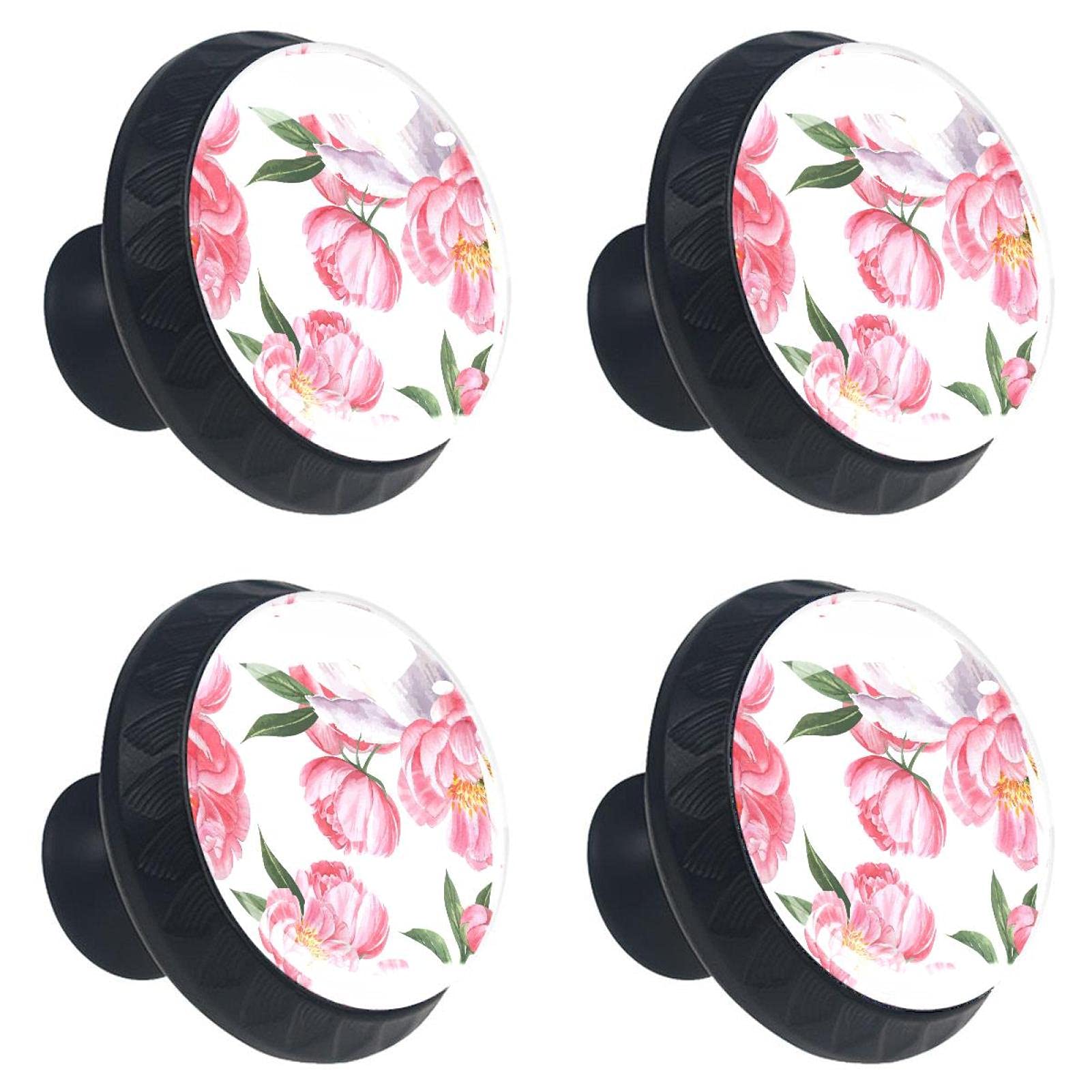 Boutons de tiroir en cristal pivoine de 30 mm pour customiser vos commodes et armoires