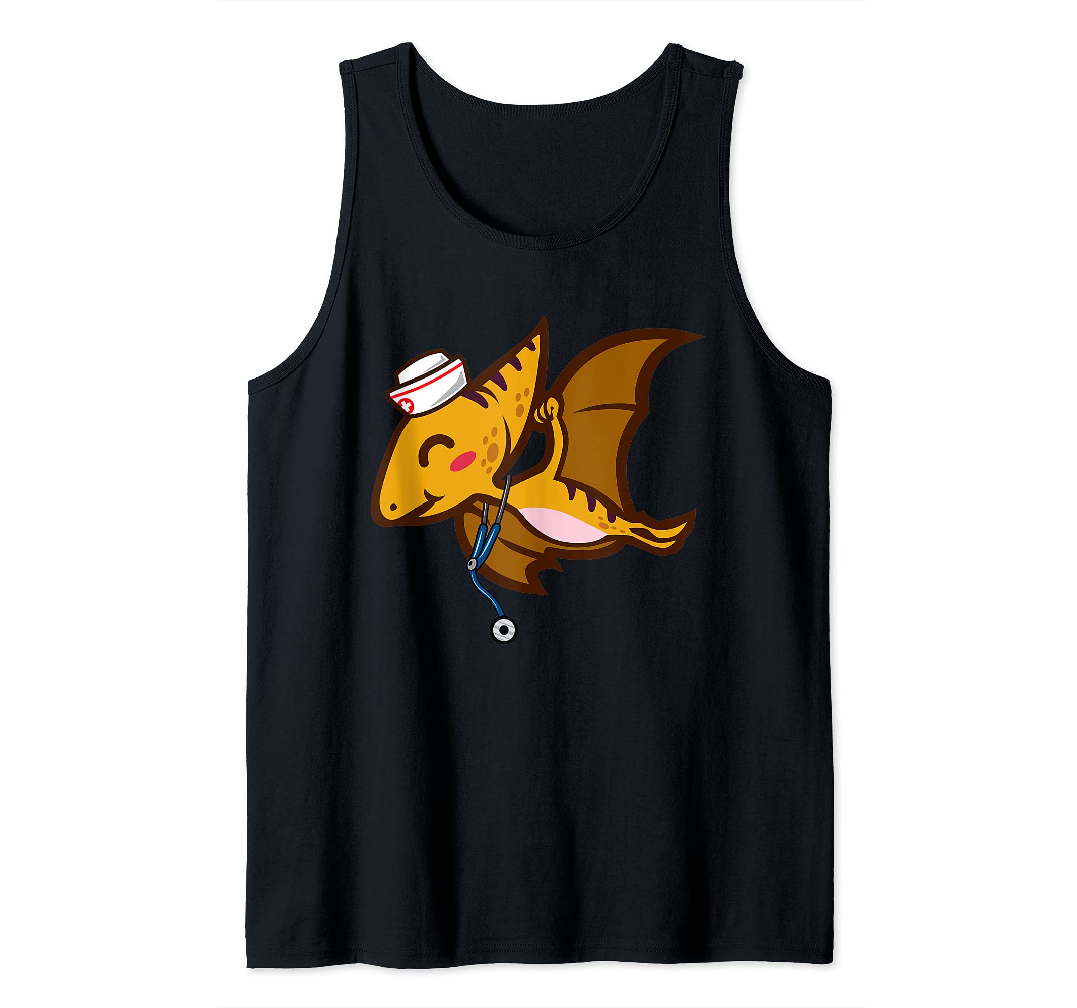 Cute Pterosaur Dinosaur Nurse - International Nurse Day Tank Top