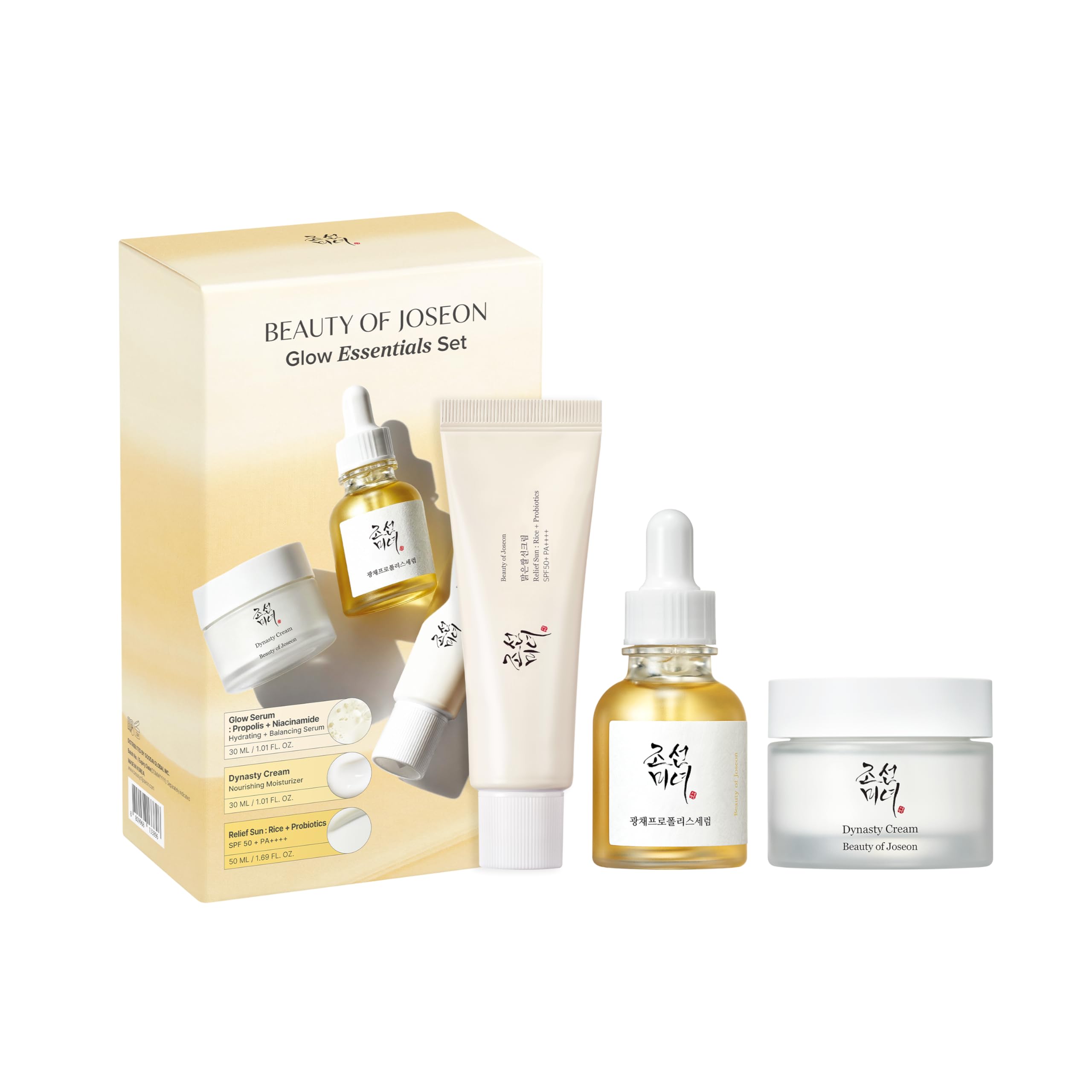 Beauty of Joseon Glow Essential Set Relief Sun 50ml Dynasty Cream 30ml Glow Serum Korean Skin Care Gift Set