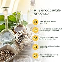 Vista 4 de Capsuline Size 0 - Clear Empty Vegan Capsules - 1000 Count - Empty Veggie Pill Capsules - DIY Vegetable Capsule Filling - Empty Caps - Kosher and