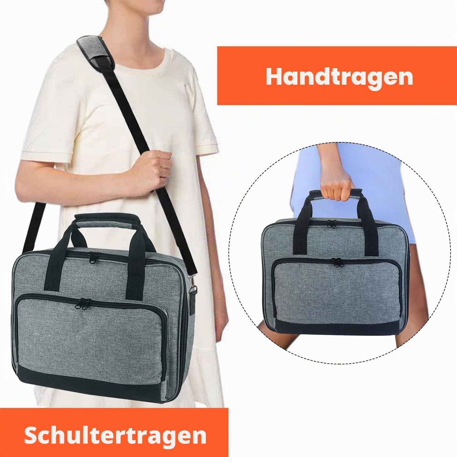 Boczif Projektortasche, tragbare Aufbewahrungs-Reisetasche mit Laptopfach & verstellbarem Schultergurt für Mini-Projektor und Zubehör