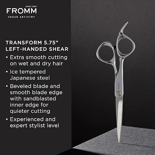 Miniatura 2 de Transform - Tijeras de corte de pelo extra suaves para cabello húmedo y seco, tijeras de acero japonés plateado pulido con hoja biselada