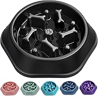 Vista 1 de UPSKY Slow Feeder Dog Puzzle Bowl, Interactive Bloat Stop Non-Slide Lick Treat Bowl for Small Medium Dogs (Black)