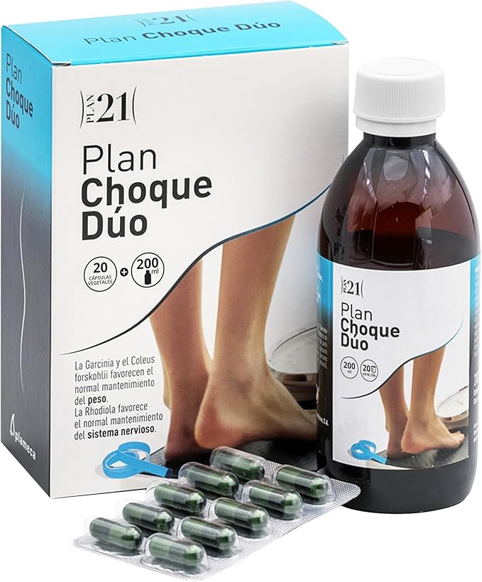 PLAMECA Plan Choque Dúo Control de Peso y Sistema Nervioso, Jarabe y Cápsulas Vegetales