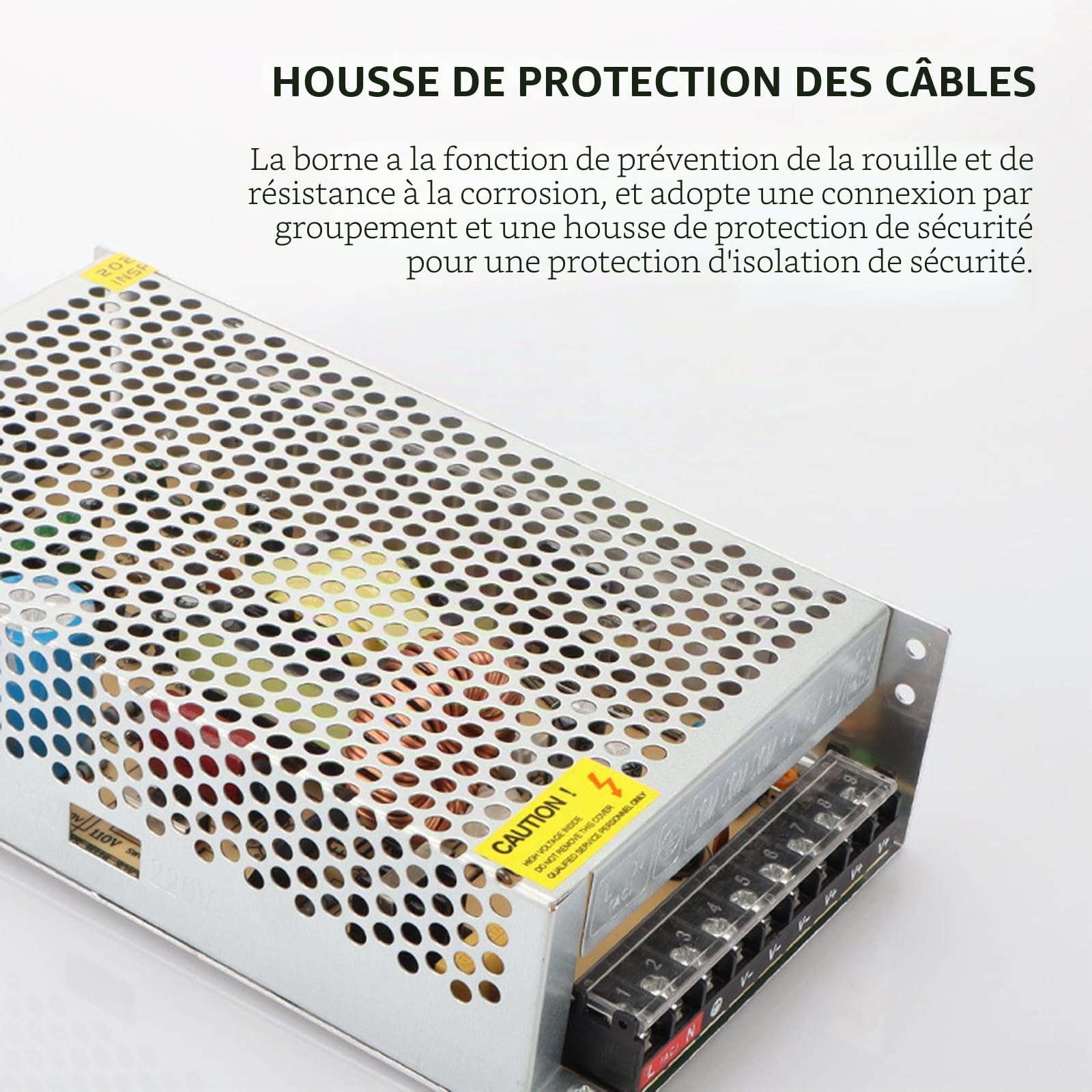 Adaptateur d'alimentation de voiture, convertisseur de tension 220 V à 12 V 20 A 240 W, adaptateur secteur, allume-cigare, adaptateur avec prise allume-cigare pour glacière, aspirateur de voiture