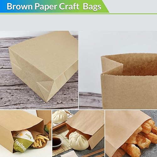 Miniatura 7 de Perfect Stix Bolsas de papel marrón de 4 libras, bolsas de almuerzo, bolsas de manualidades, bolsas de comestibles, paquete de 2000 unidades
