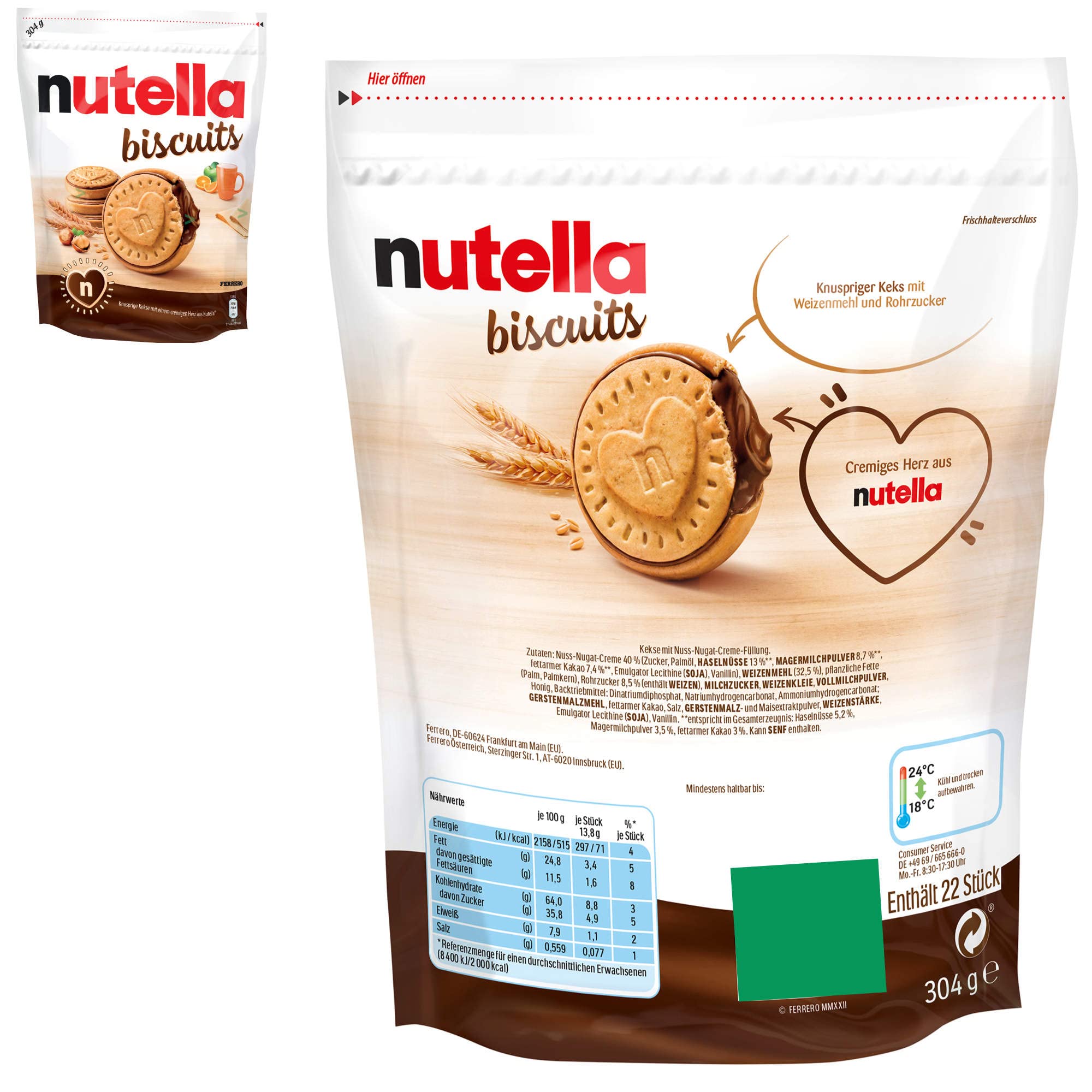 Nutella - Biscuits - 10x 304g
