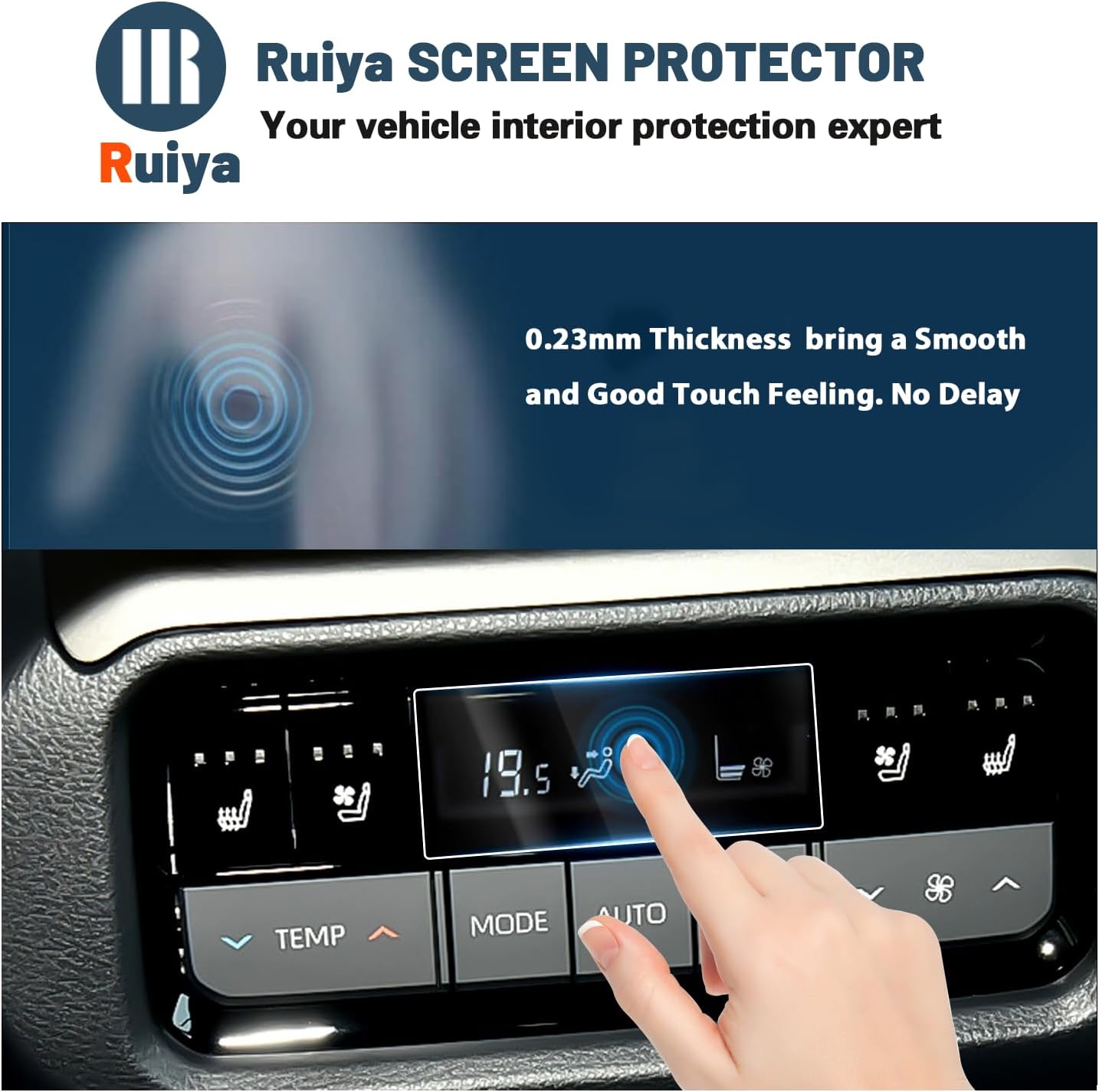 Ruiya (6Packs) Screen Protector for Land Cruiser Prado J250 LC250 Accessories Nano Film Compatible with 2024 2025 2026 Toyota Land Cruiser/First Edition(12.3"+Front+Rear Air Condition)