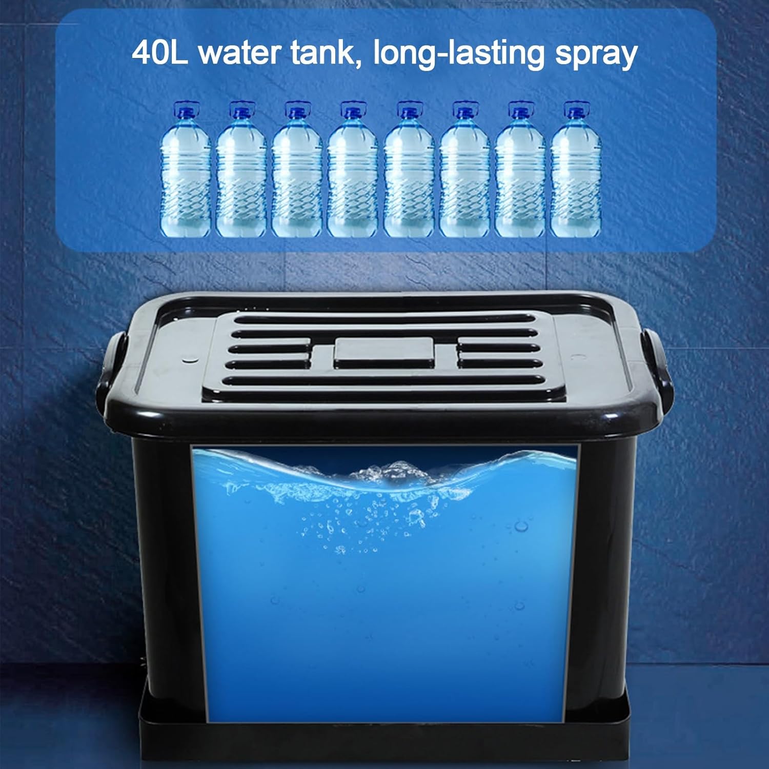 22in/28in/32in Patio Misting Fans, Outside Pedestal Cooling Fan, with 40L Tank & 3-Speed Settings, 90° Degree, Standing Fan for Residential Greenhouse Outdoor(81cm/32in)