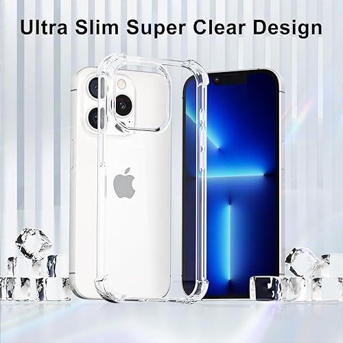 Miniatura 3 de Funda transparente para iPhone 13 Pro Max, funda protectora de silicona transparente con diseño para mujeres, bonita, simple, delgada, delgada,