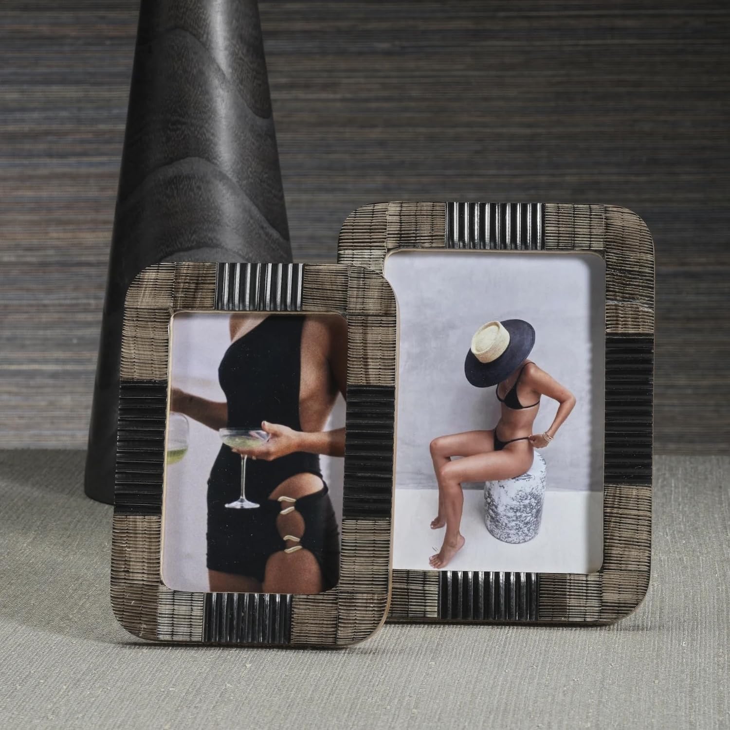 Amazon.com: Zodax Majorca Black Chiseled Horn & Shagrin Photo