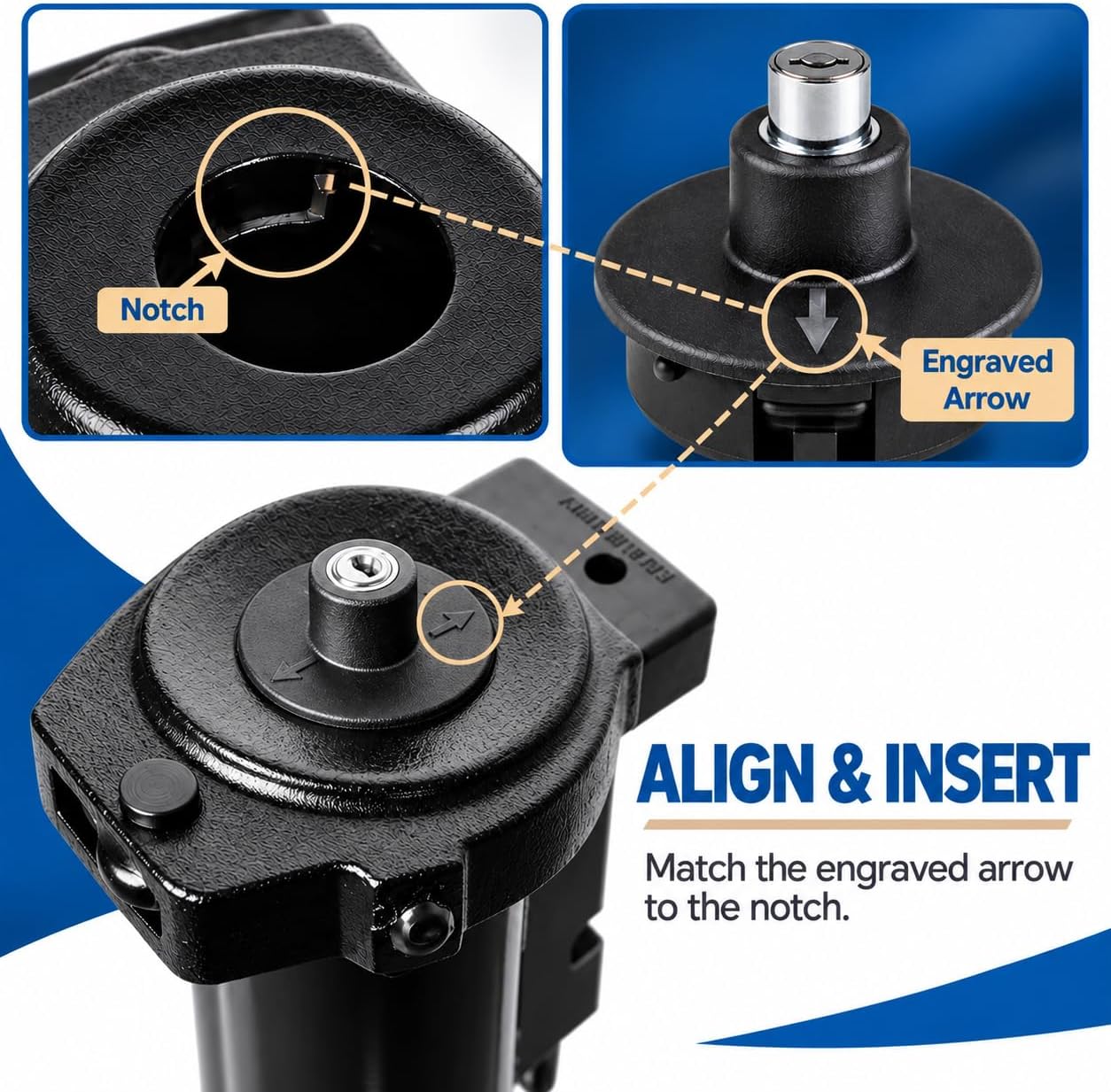 Gooseneck Coupler Lock for 2-5/16" Trailer Hitch, Anti-Theft Guard (Black)