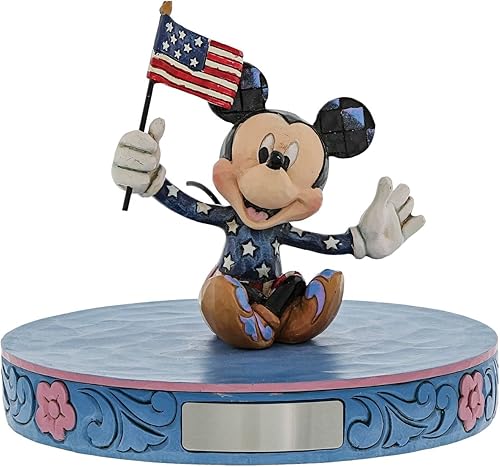 Miniatura 5 de Enesco Disney Traditions by Jim Shore - Figura patriótica en miniatura de Mickey Mouse, 3.5 pulgadas, multicolor