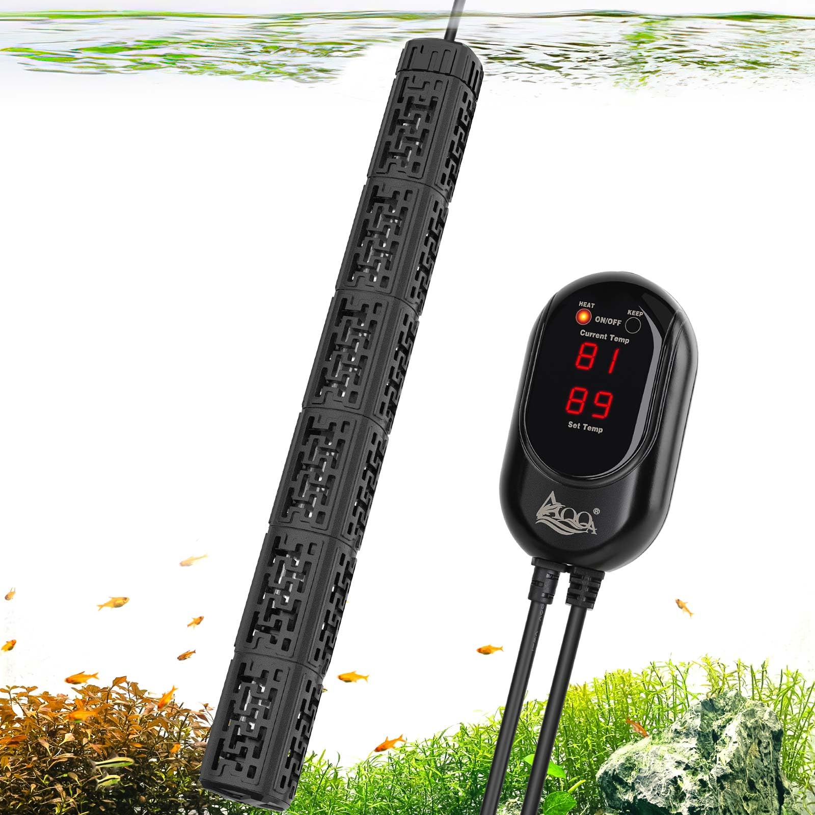 AQQA Aquarium Heater Submersible Fish Tank Heater 800W for 120-220 Gal