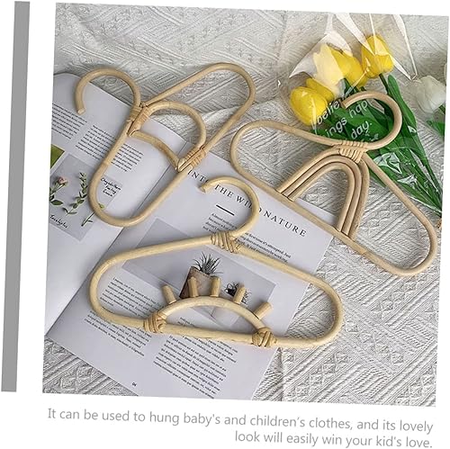 Miniatura 6 de UPKOCH Percha para niños, perchas para colgar ropa de bebé, perchas para niños, perchas para ropa para armario, perchas de ratán para niños,