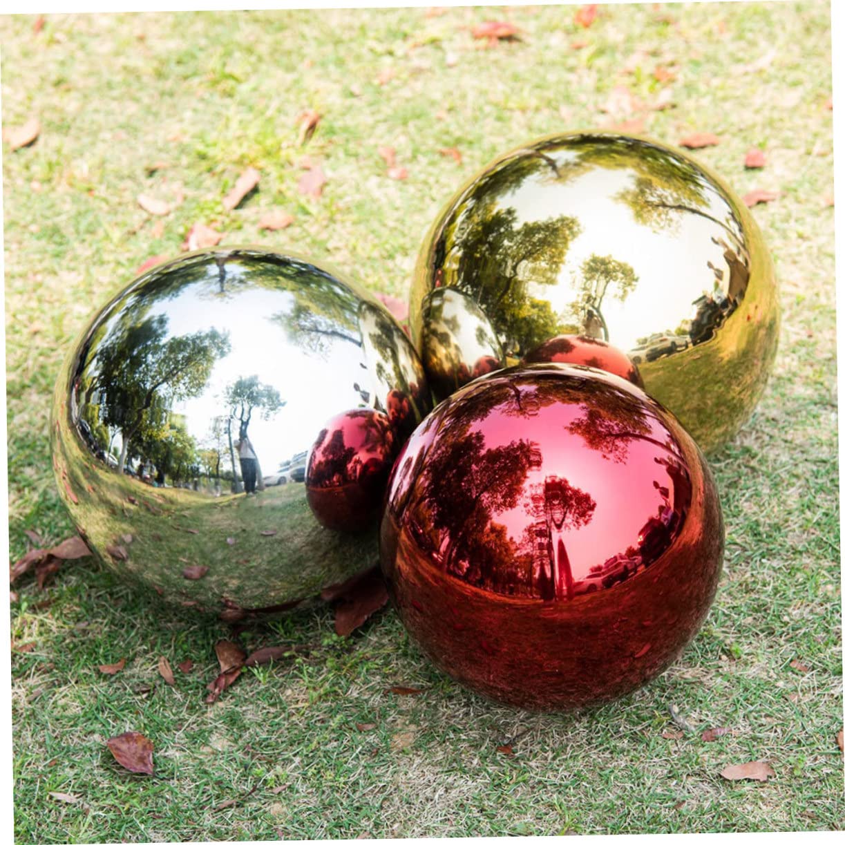 BAZEITFLOW Boule Réfléchissante En Acier Inoxydable Pour