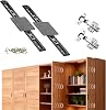 Sliding Hidden Door Track,Cabinet Pocket Door Drawer Runners Kit, 14