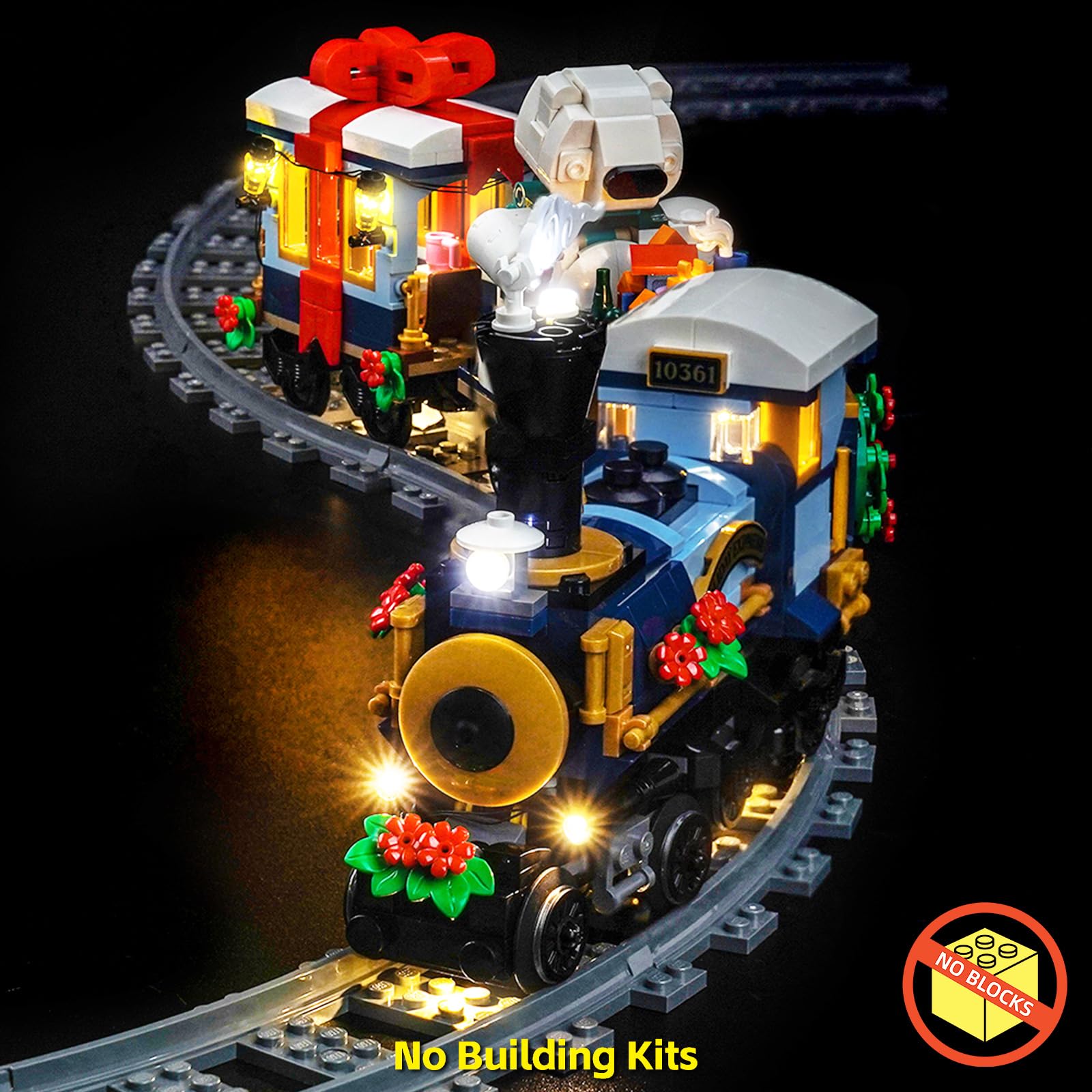 Light Kit Compatible with Lego 10361 Holiday Express Train (No Model) - Image 2