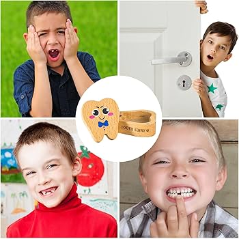 Scatola Per Denti Da Latte In Legno - Ricordo Bambini | Con Pinzette E Bottiglia - Foto 12