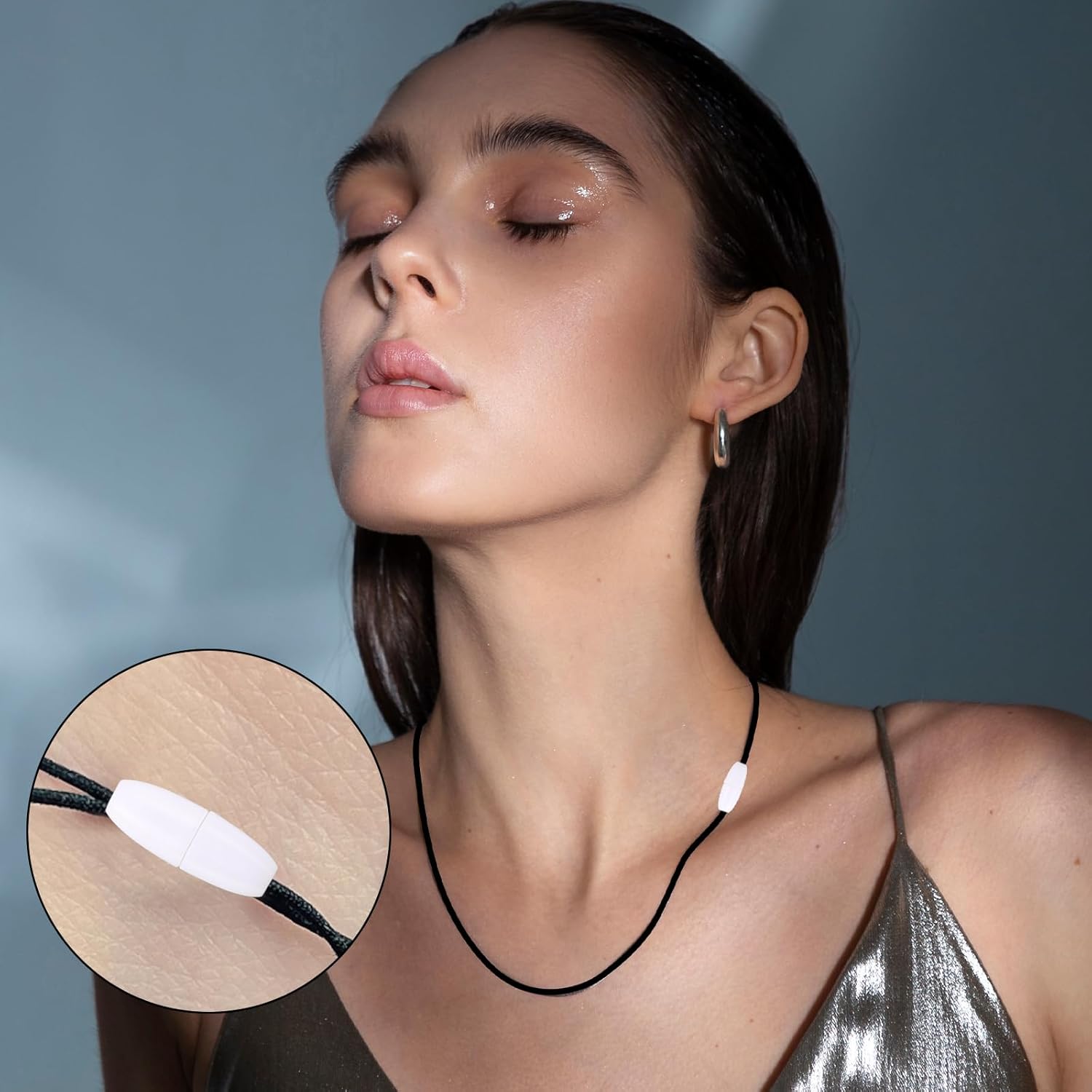 50 Sets Breakaway Clasps for Necklaces Safety Plastic Bead Connectors for Jewelry Making (White) - Image 7