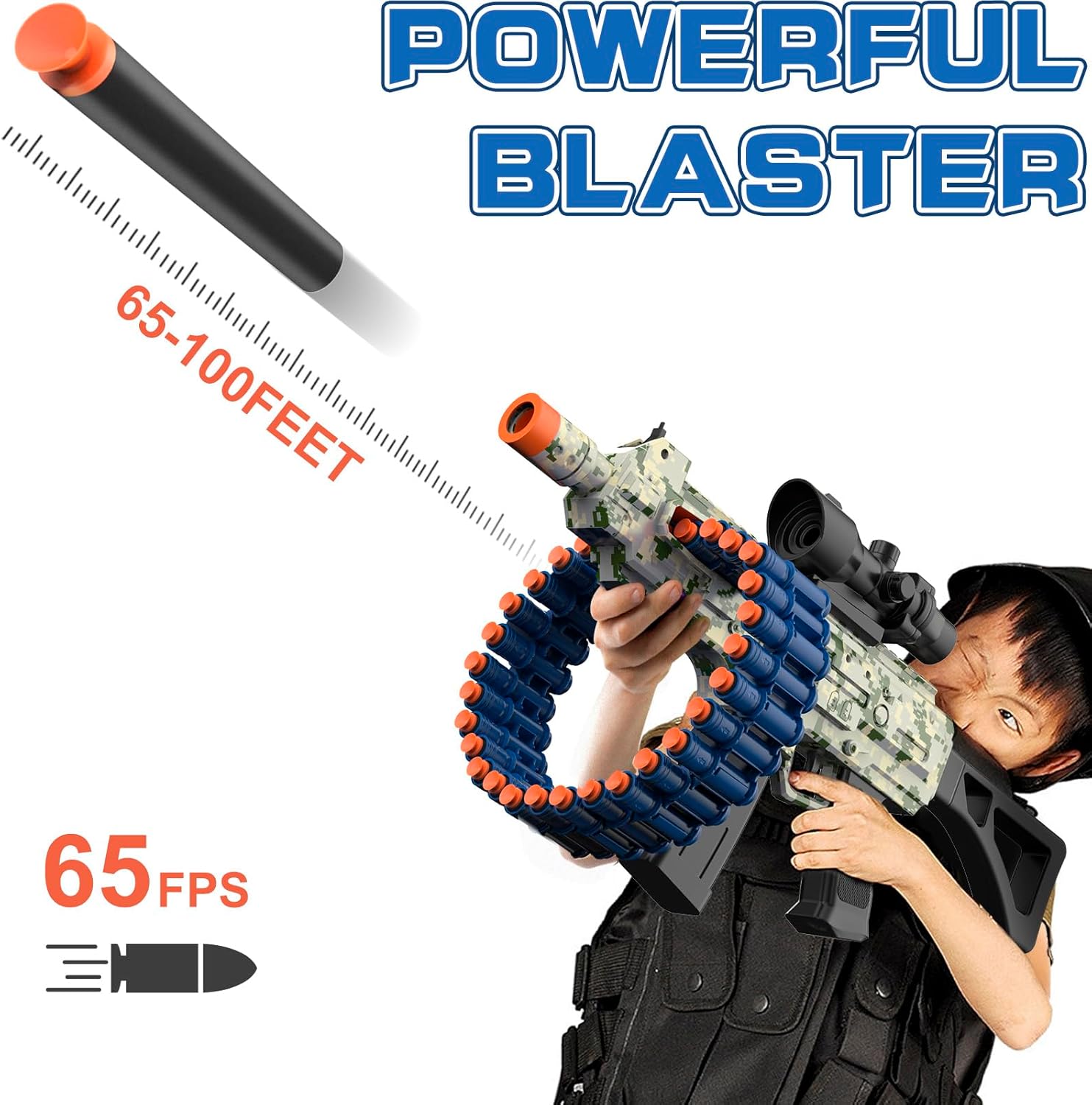 Toy Blaster with 30 Dart Clips and 100 Foam Darts+Dinosaur Blasters Toy for Toddlers39.