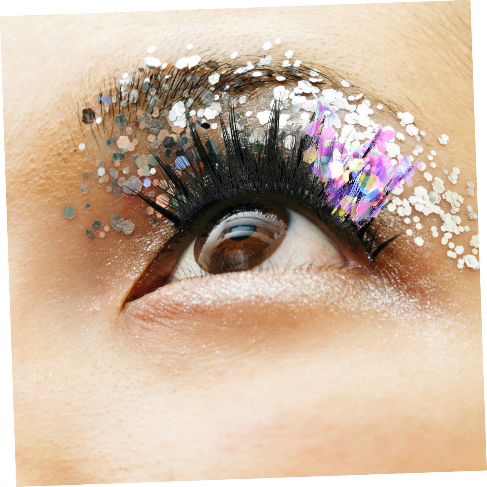 FRCOLOR 3 Set Di Ciglia Finte Con Glitter Accessorio Per Innesto Ciglia Finte Per Donna 3 Paia*3