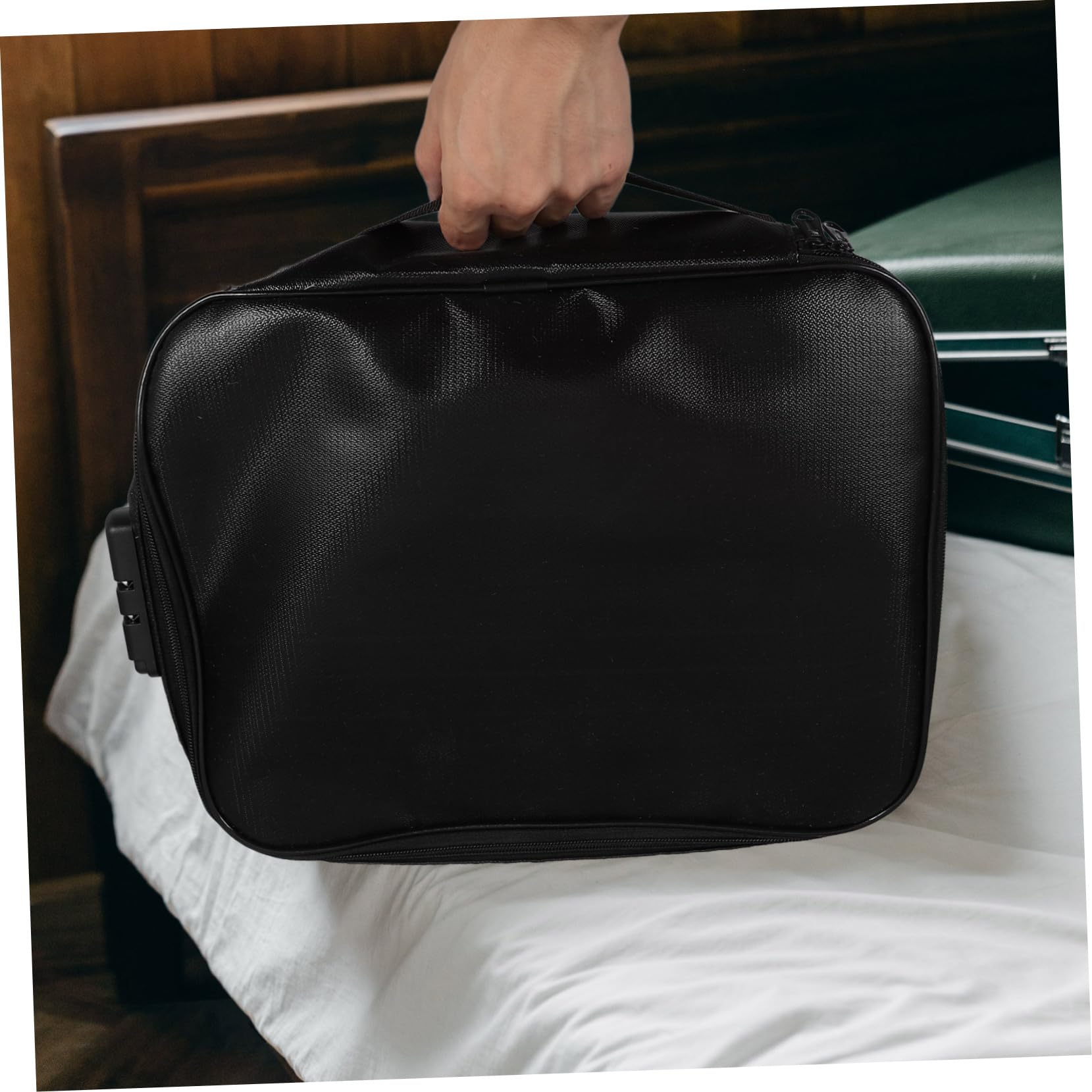 Busta Portadocumenti Ignifuga Multistrato in Fibra di Vetro Nera | Organizzatore per Viaggi e Uso Quotidiano, Design Elegante, Robusta e Affidabile