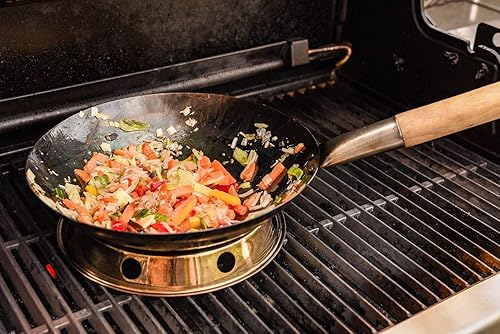 Miniatura 6 de 2 anillos para wok, estante de acero inoxidable, tamaño reversible de 7 pulgadas y 9 pulgadas para uso en la cocina..