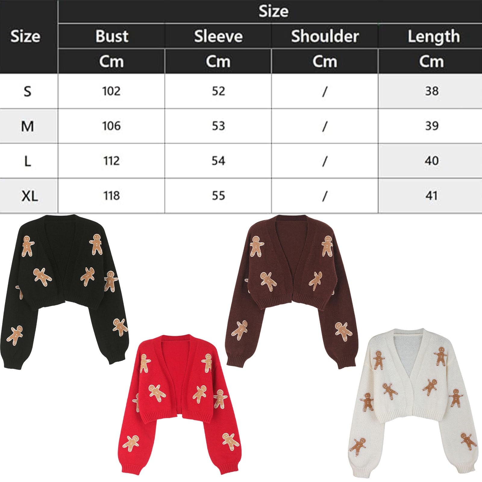Lebkuchen-Cardigan Für Damen, Weihnachts-Lebkuchen Produktbild-Vorschau 4