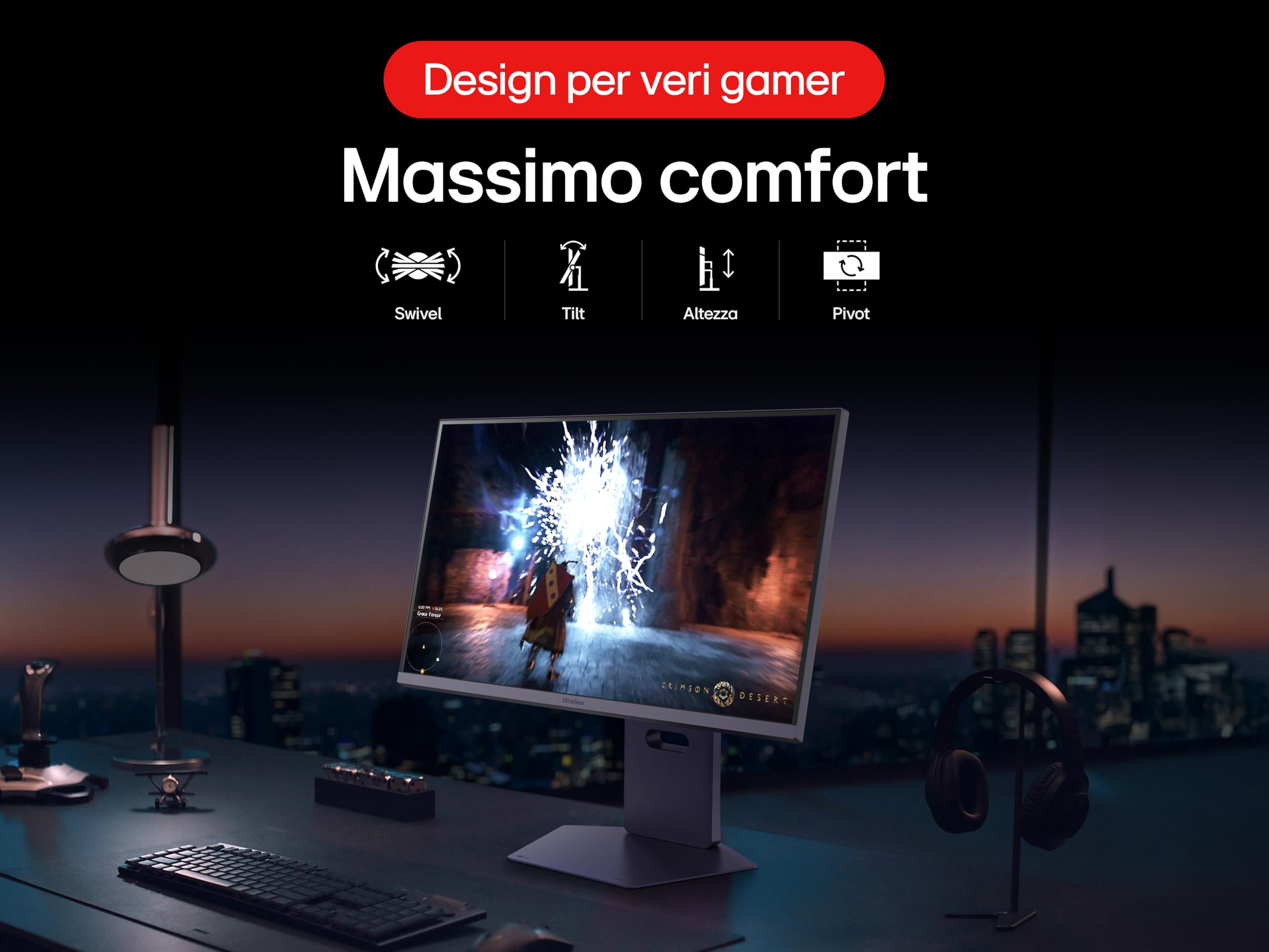 LG, 27 cali, Ultragear 4K UHD, 68,4 cm, 16:9, Super Resolution, 3840 x 2160, 480 Hz, 1ms, HDR10, AMD FreeSync, DCI-P3, DisplayHDR 600, 27G850A-B.AEU - czarny