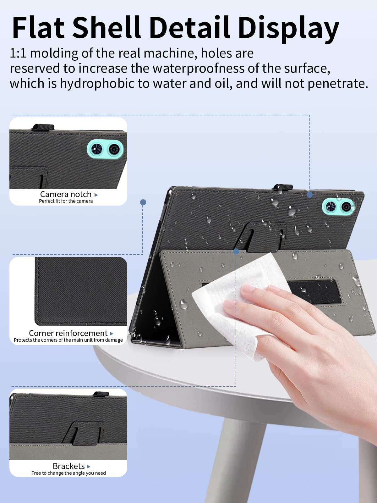 Custodia per tablet Odea A12 Tablet 12 Pollici, Yystao Cover Compatibile con Odea Tablet A12, Custodia morbida in pelle PU con funzione Auto Sleep/Wake, Rosa