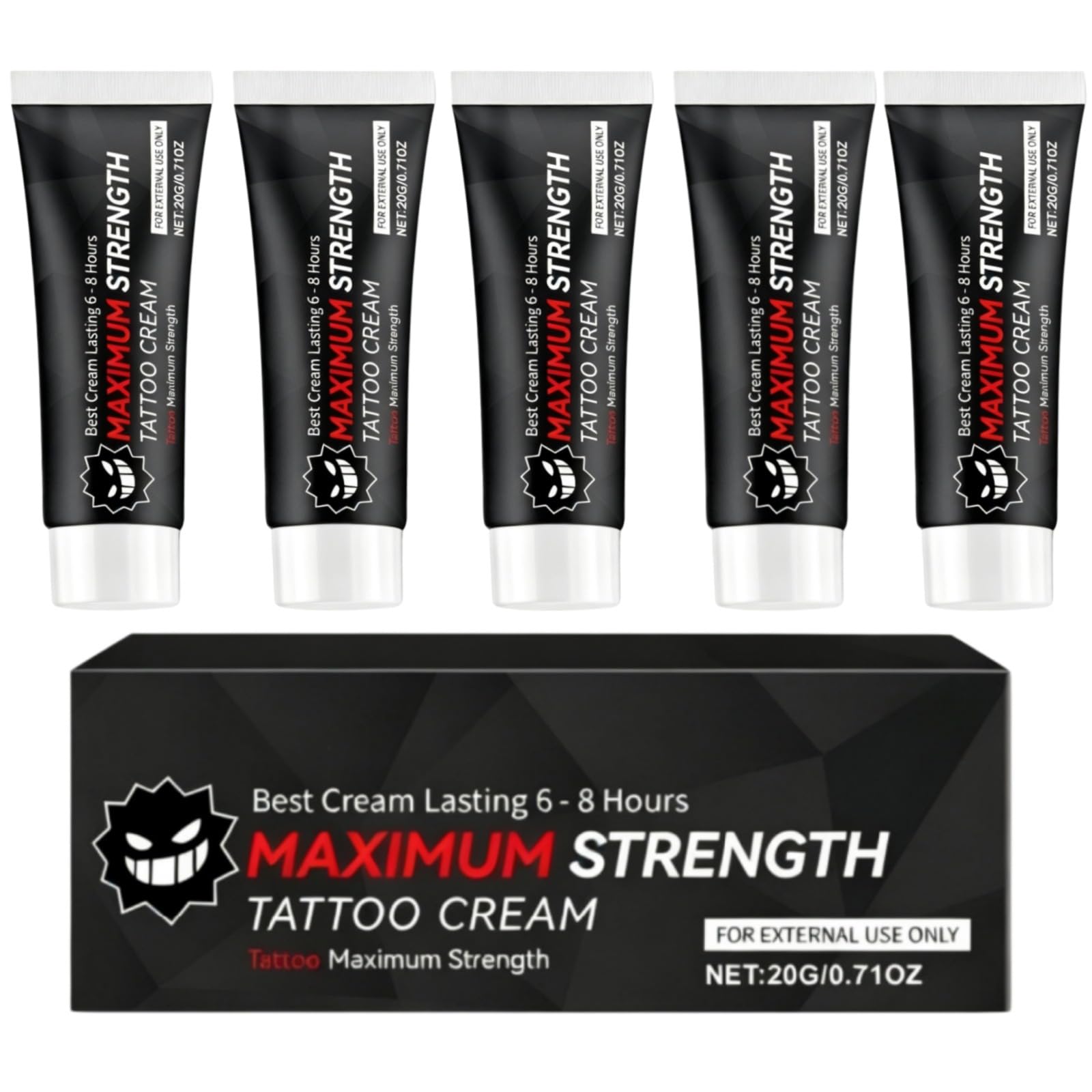 Crema per tatuaggio crema anestetica extra forte, prima e dopo tatuaggio, spray lenitivo, cura idratante per la pelle, epilazione laser e piercing, previene la decolorazione, riduce l'irritazione per