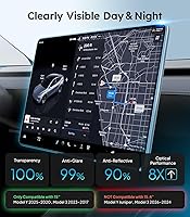 Vista 3 de Wigoo Tesla Model Y & Model 3 Protector de Pantalla Mate [No Más Reflejos y Huellas Dactilares] Model Y(2020~2025)/Model 3(2017~2023) Accesorios