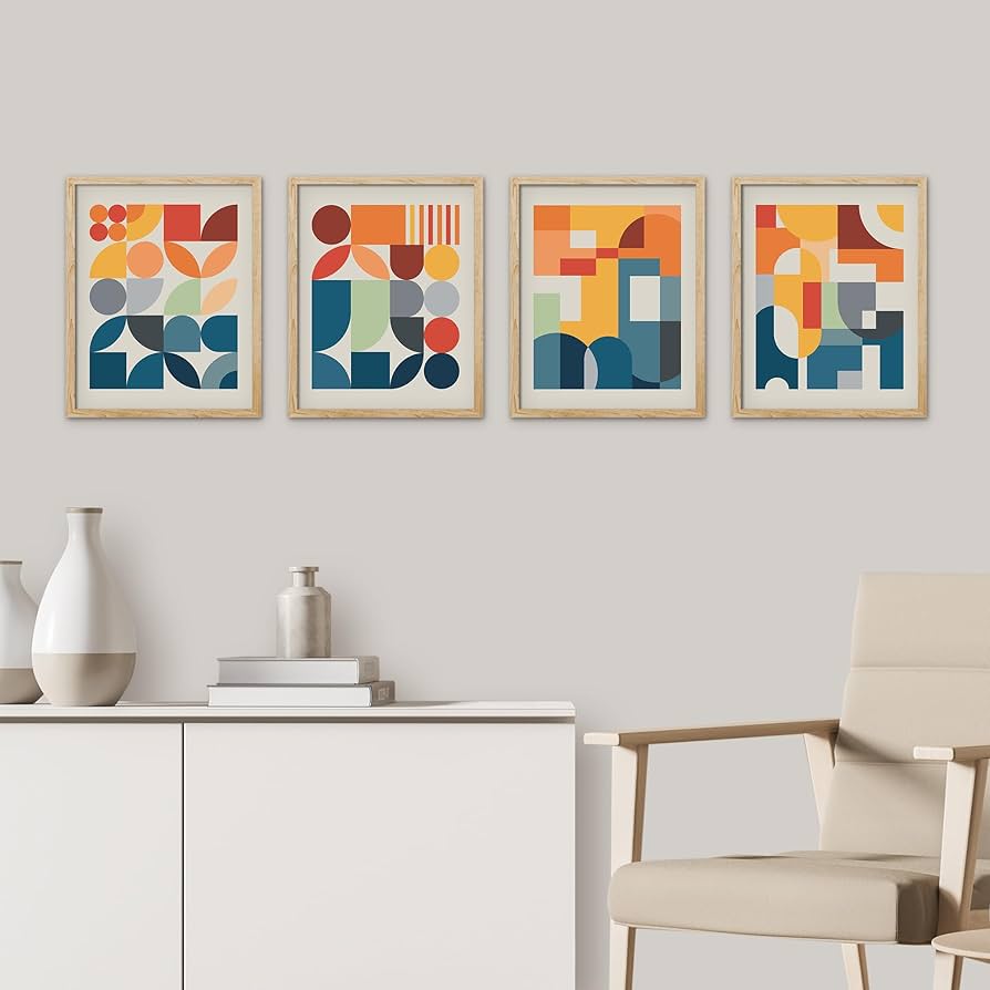 Amazon.co.jp: SIGNWIN フレーム入り ミッドセンチュリー モダン